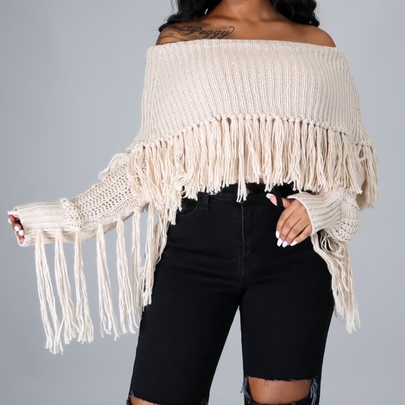 Sweaters - Fringe Sweater Top